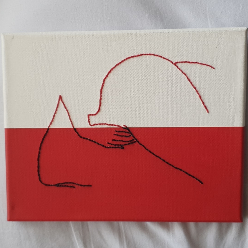 Handmade embroidery painting